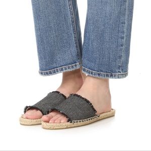 SOLUDOS CANVAS RAFFIA BOTTOM ESPADRILLE SANDAL SZ8